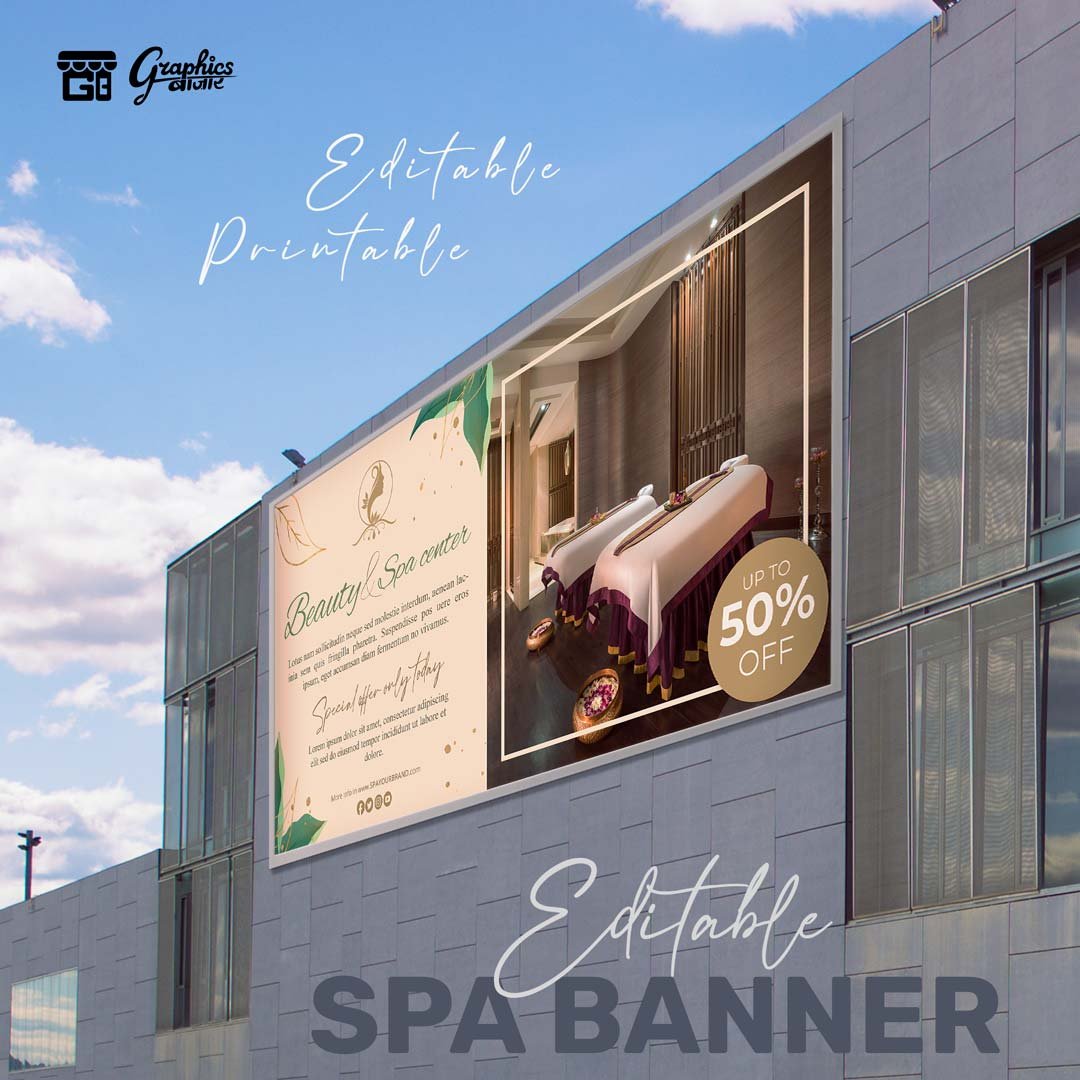 Spa Banner Template for Print