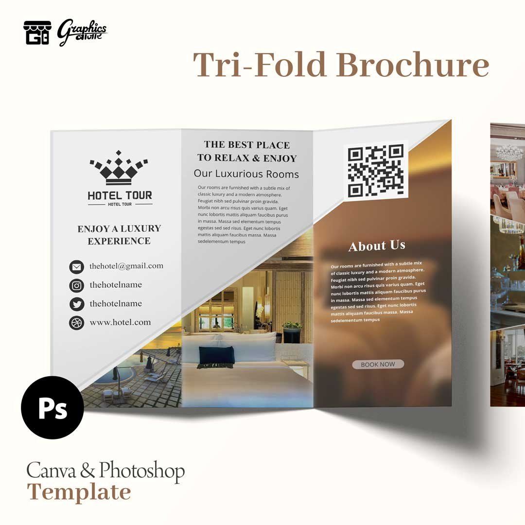 Luxury Hotel Brochure - Trifold Brochure