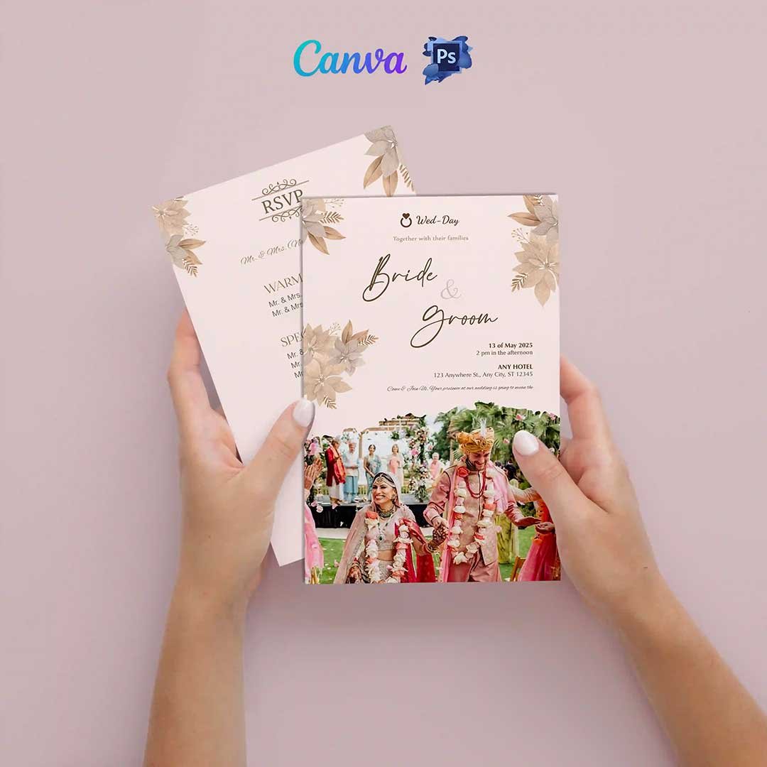 Wedding Ceremony Reception Card and RSVP Card - Printable
