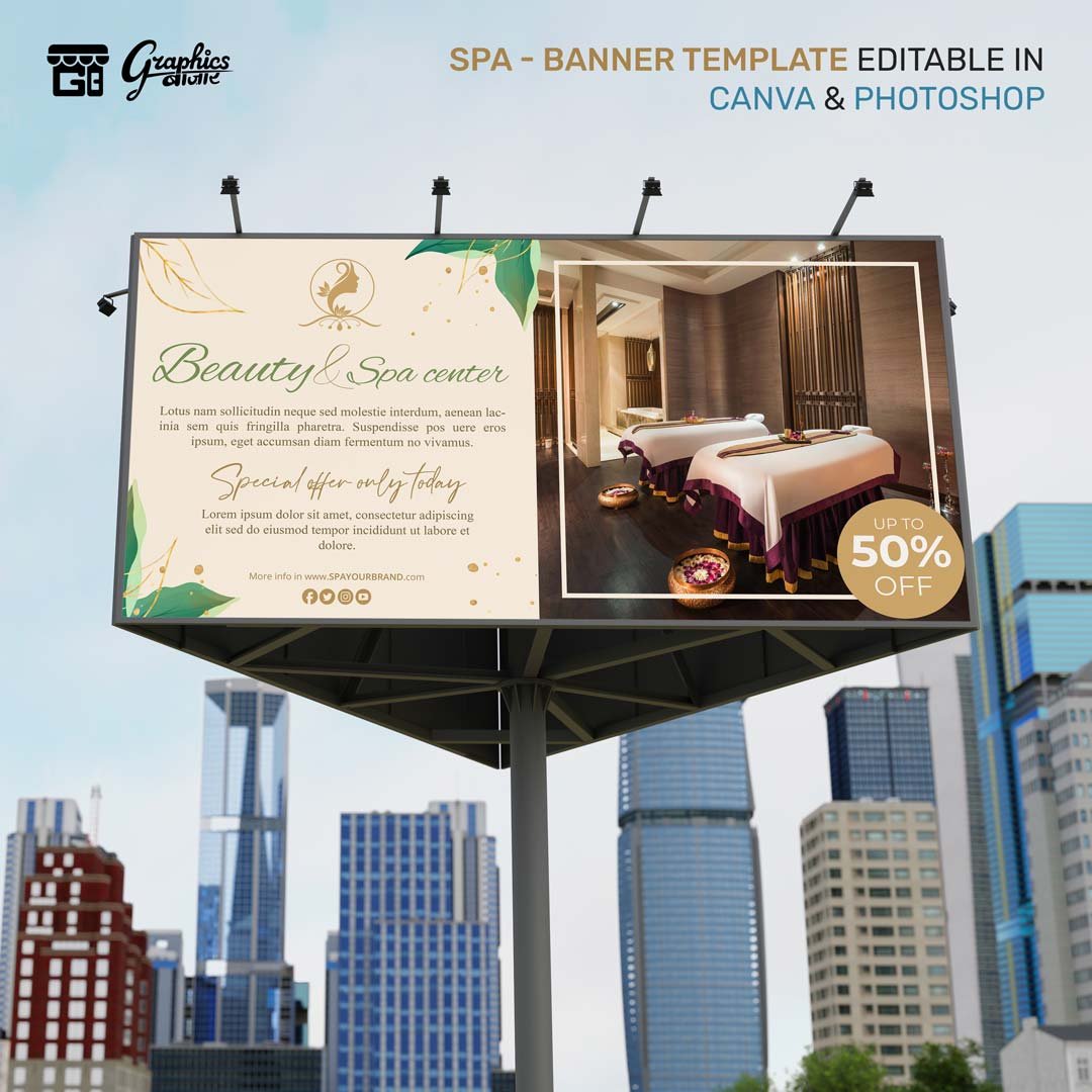 Spa Banner Template for Print