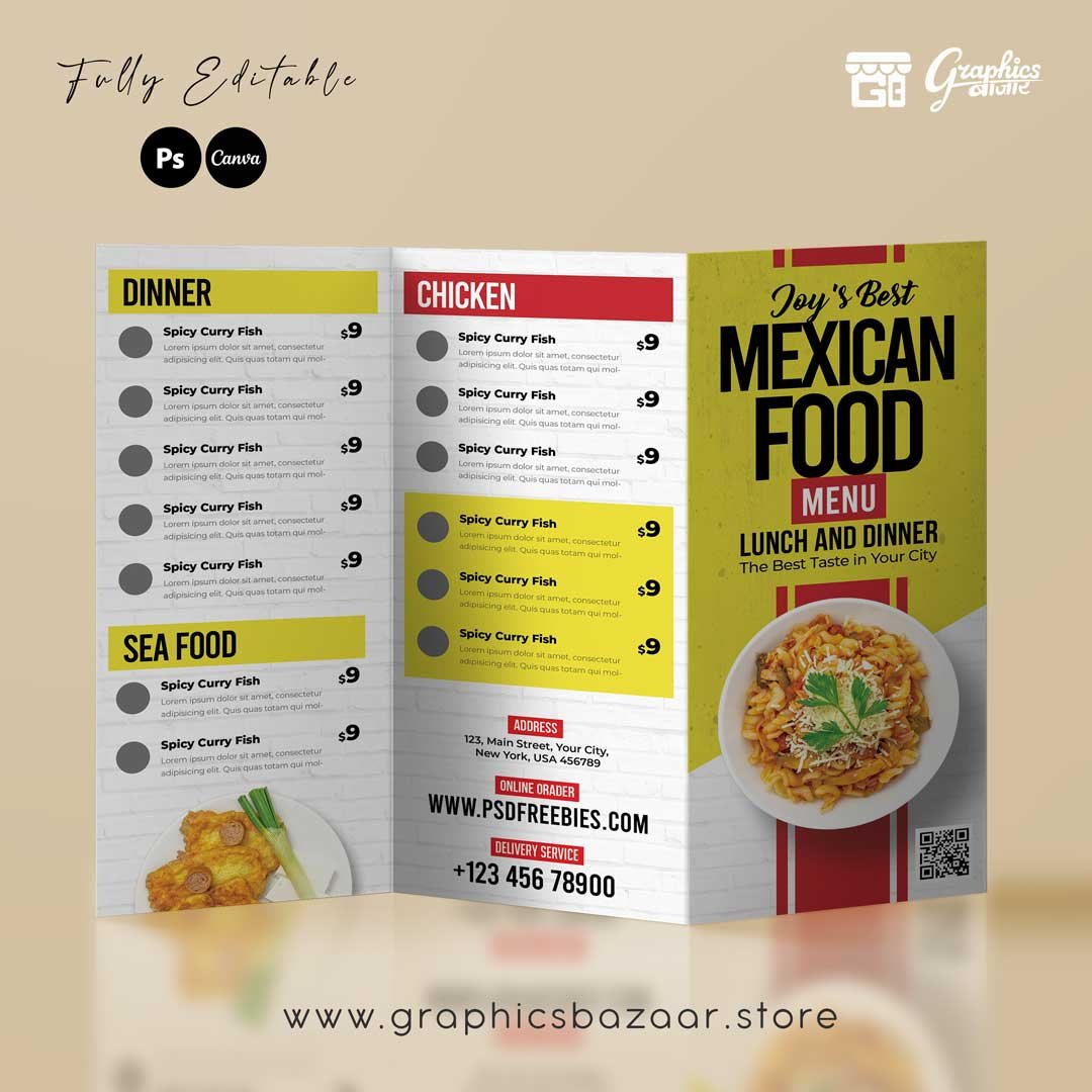 Mexican Food Menu Brochure
