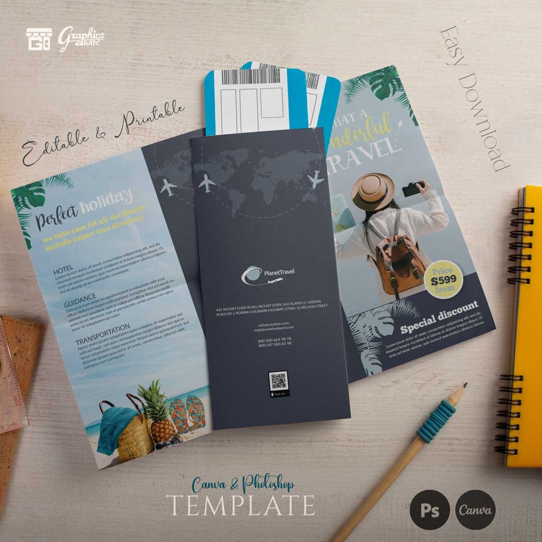 Trifold Travel Brochure