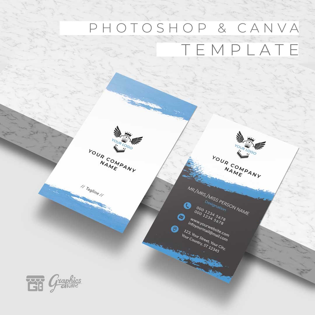 Vertical Corporate Business Card Template