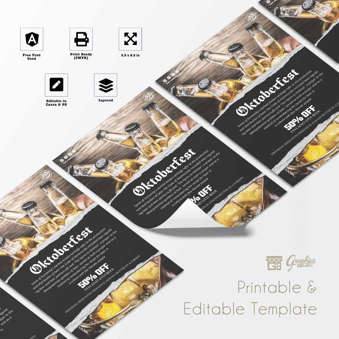 Bar Flyer Template Oktoberfest