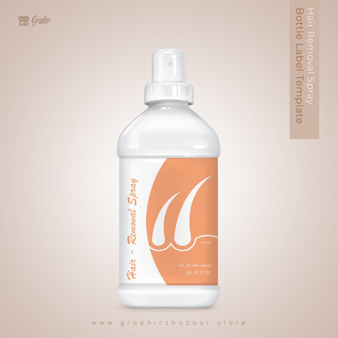 Hair Removal Spray Bottle Label Template