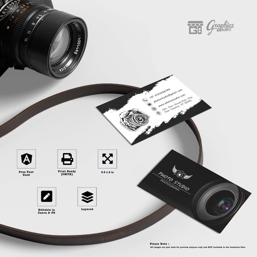 Photo Studio Business Card Template