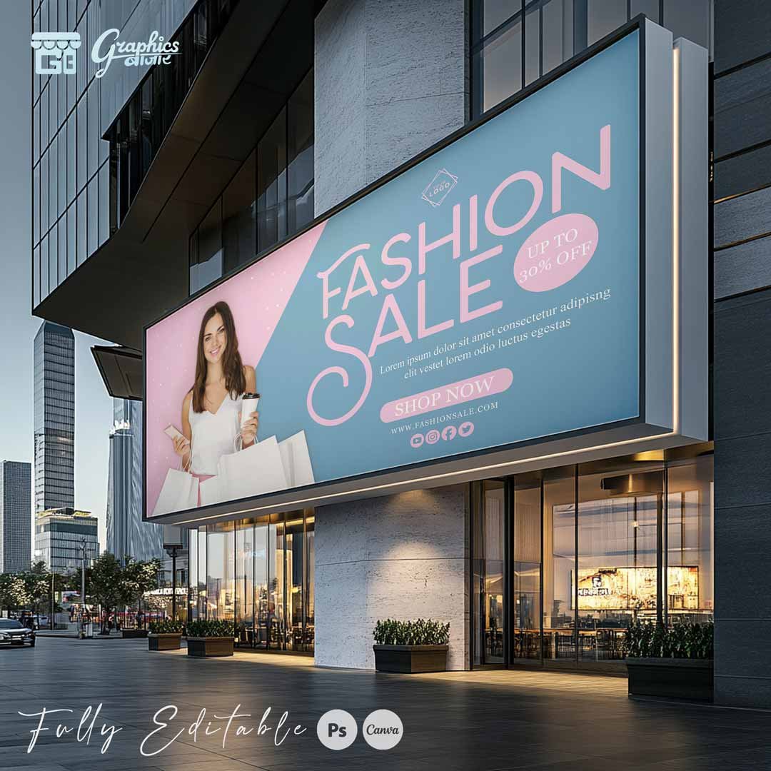 Printable Clothing Shop Outdoor Banner Template