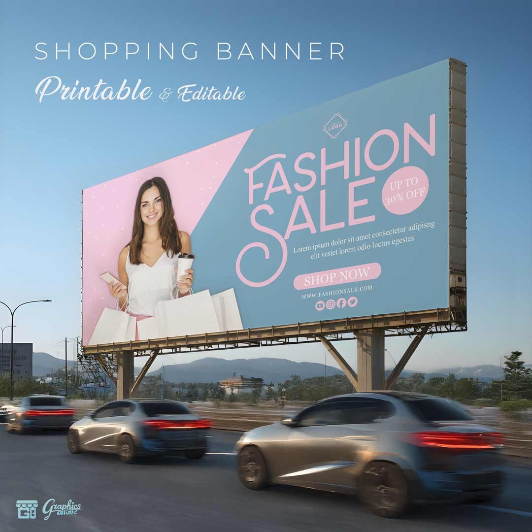 Printable Clothing Shop Outdoor Banner Template