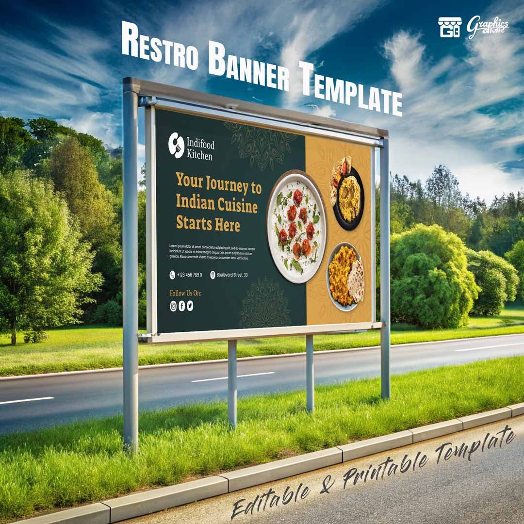 Food Outdoor Banner Template