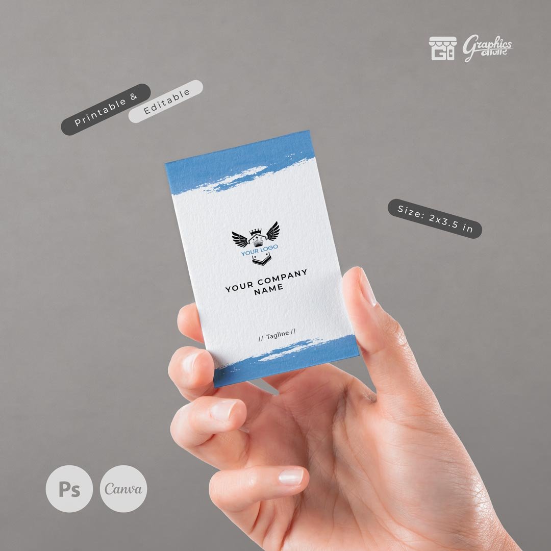 Vertical Corporate Business Card Template