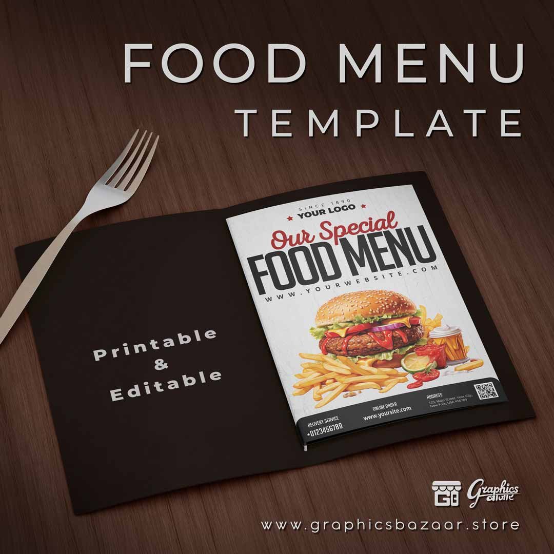 Multi-Page Food Menu | Cafe & Restaurant Menu | Food and Beverage Menu