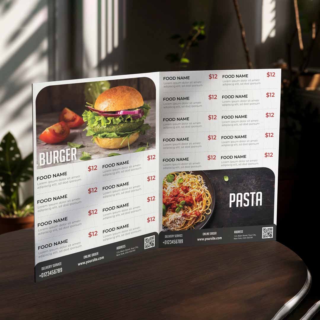 Multi-Page Food Menu | Cafe & Restaurant Menu | Food and Beverage Menu
