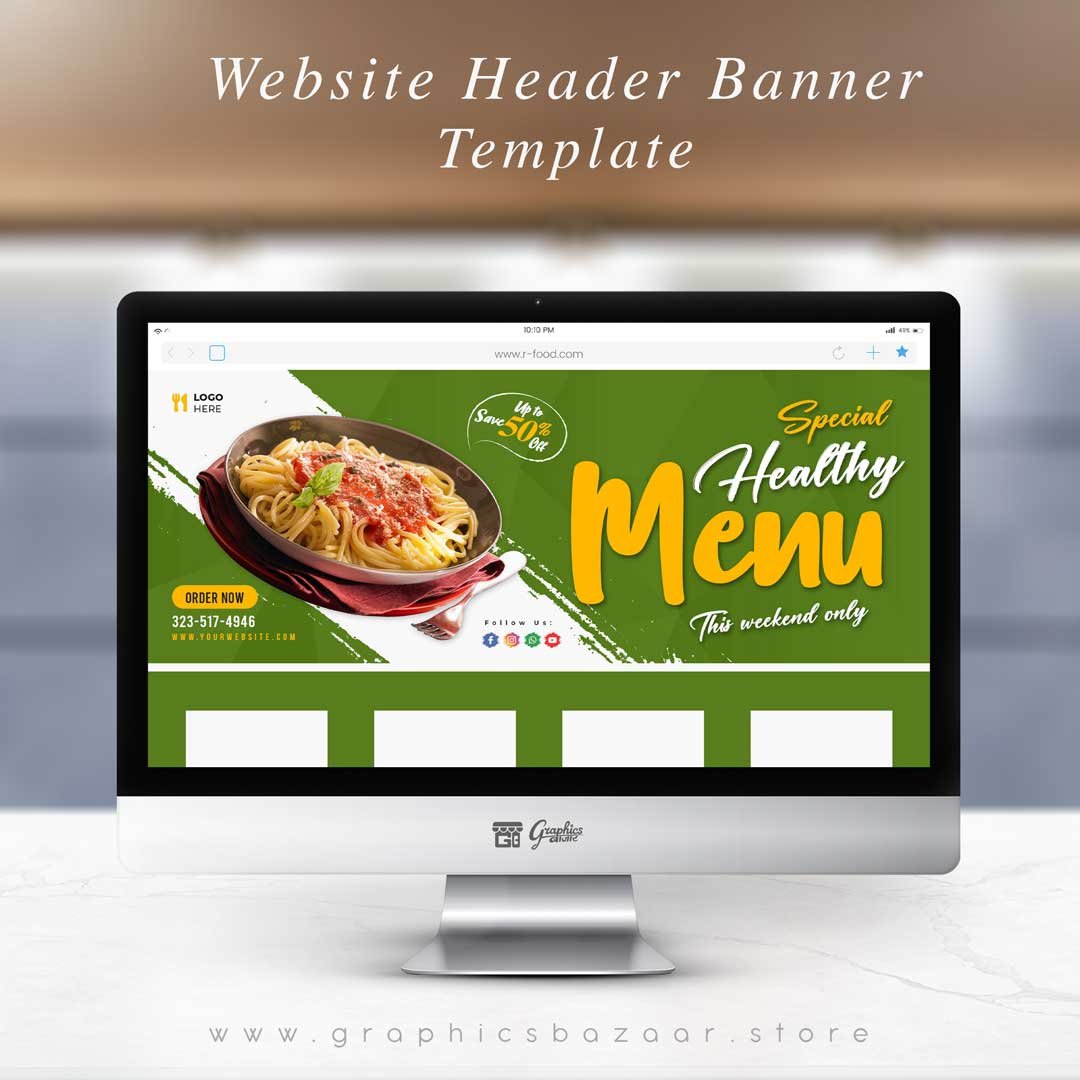 Website Header Banner Template For Desktop
