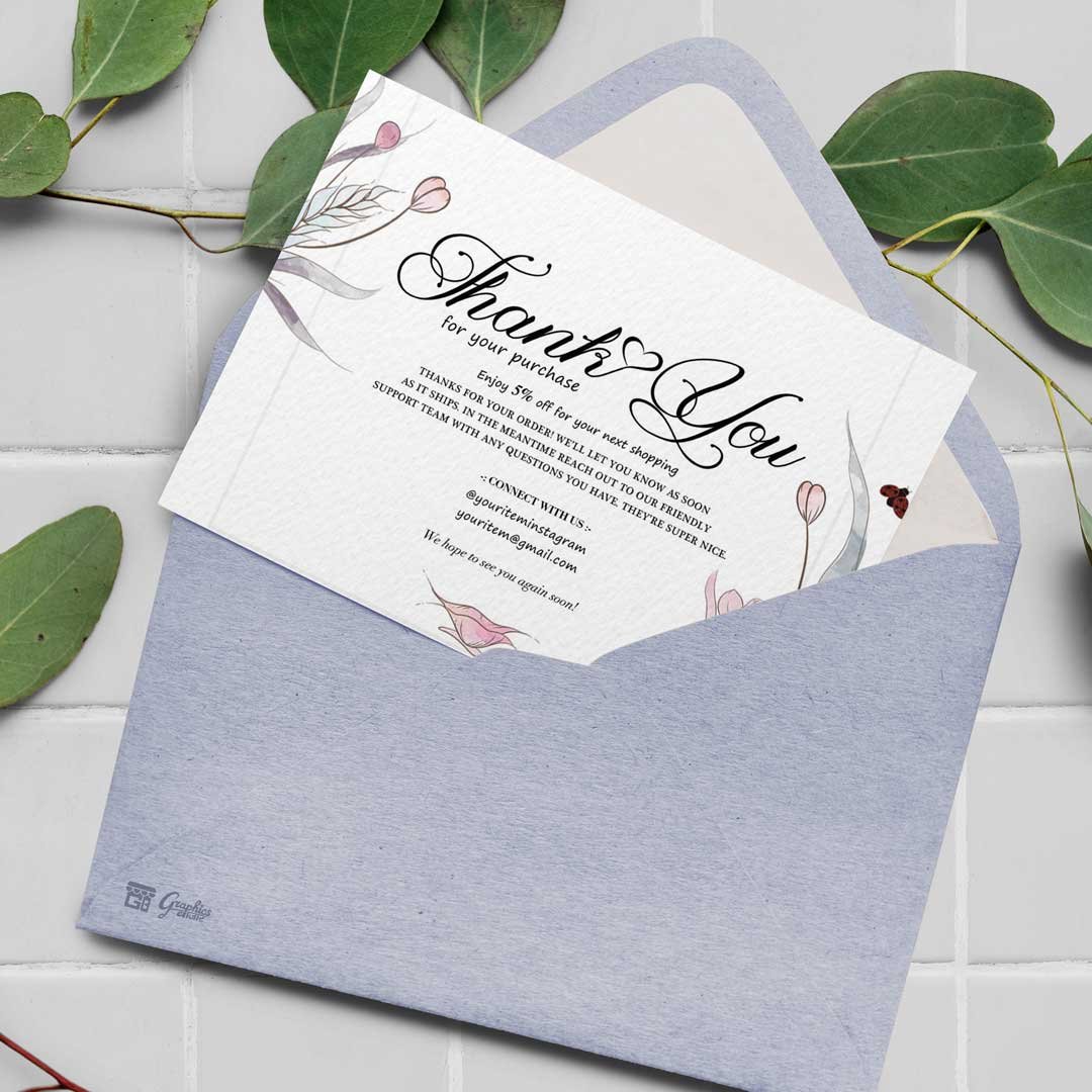 Editable Thankyou Card Template for Businesses